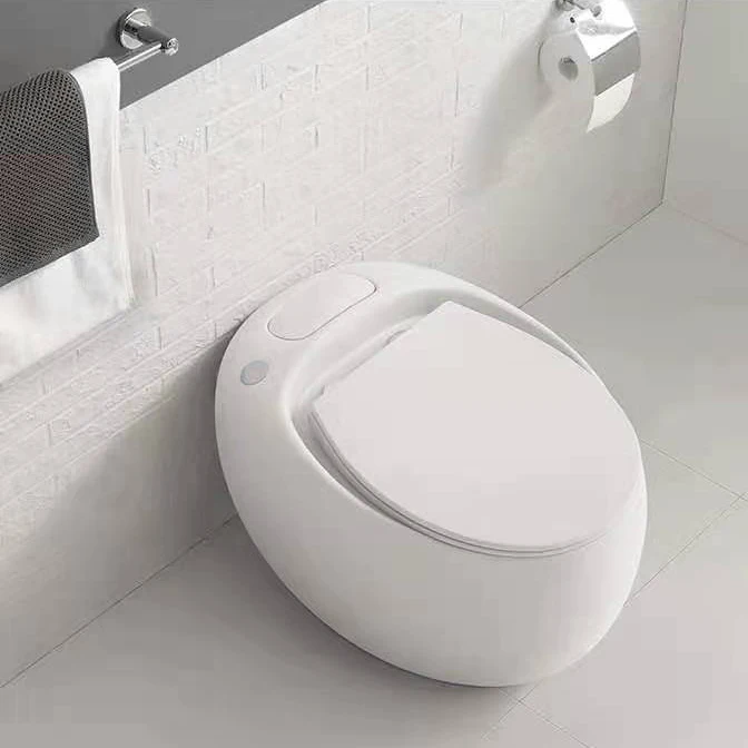 CLASIKAL egg design  red yellow black purple white blue pink color bathroom foot control ceramic one piece  WC toilet bowl