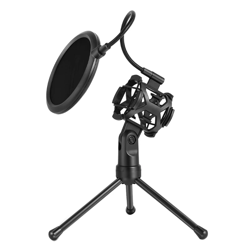 Support universel de Microphone Anti-pulvérisation, 1 pièce, support de trépied de bureau, Anti-choc