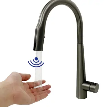 Modern Automatic Touchless Pull Down And Cold Water Mixer Kitchensensor faucets Tap