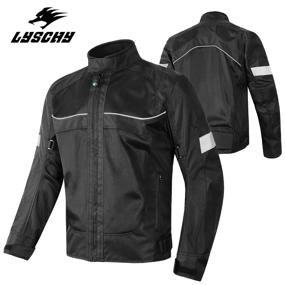 Мужская мотоциклетная куртка из ткани Оксфорд дышащая Светоотражающая для езды на мотоцикле