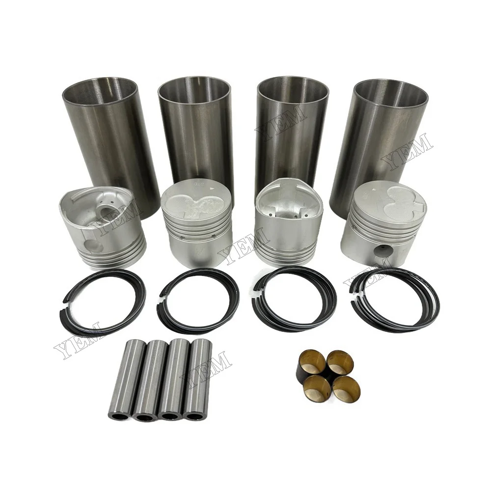 Cylinder Liner Kit Compatible for Mitsubishi K4D Engine Rebuild Kit 4