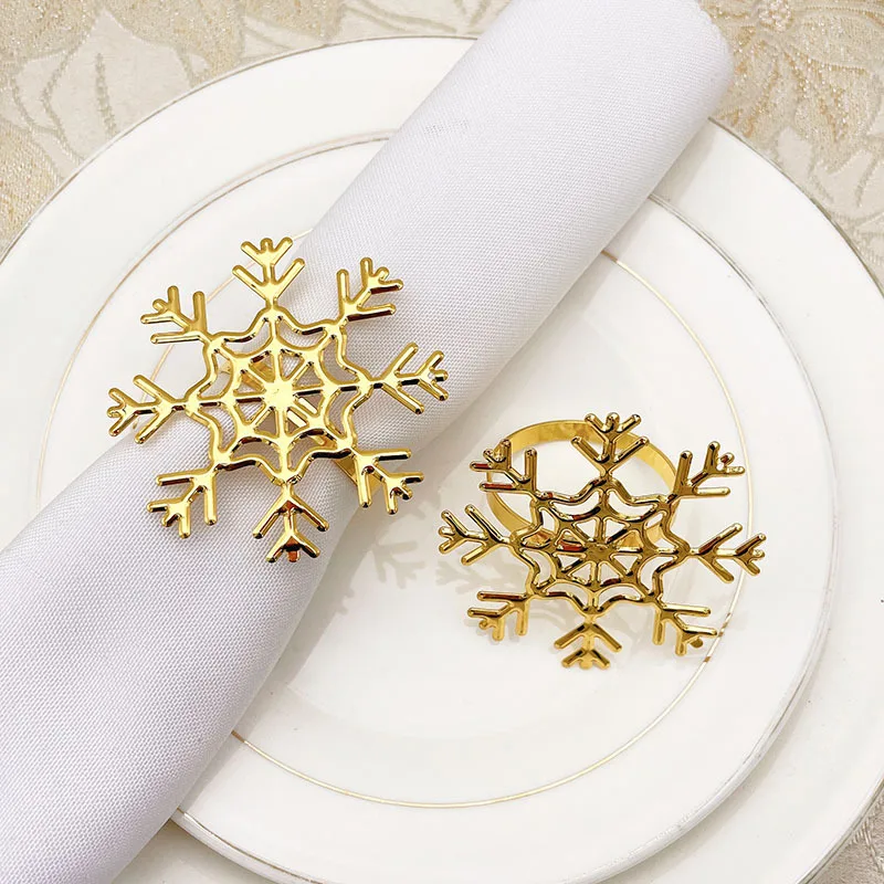 dinner table decor snowflake napkin ring