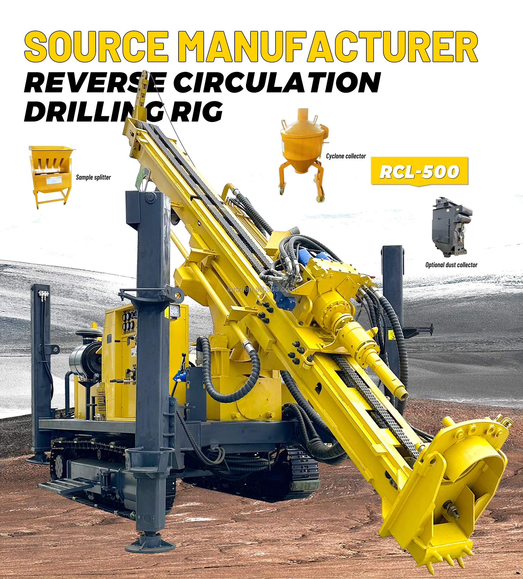 400m Gas Lift Reverse Circulation RC Full Hydraulic Drilling Rig