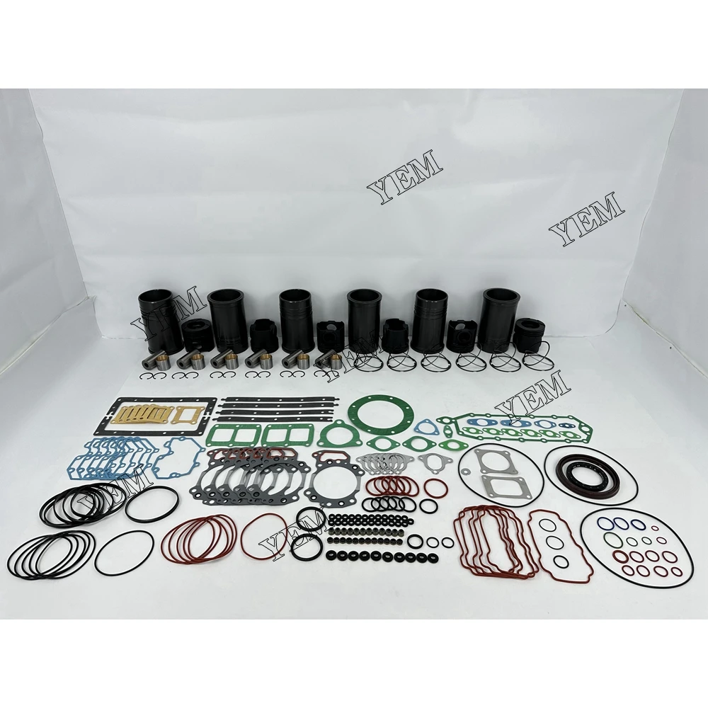 For Komatsu 6D125 Cylinder Liner Kit With Gasket Set 6151-31-2710 Genuine Engine Parts