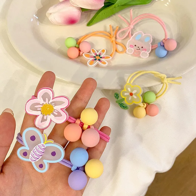 Wholesale Korean Children Hair Circle Cartoon Sweet Children Elastic Hair  Band Hair Tie