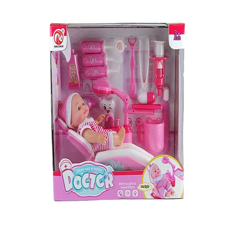 Лучший подарок для детей образовательная забавная Стоматологическая кровать ролевая игра набор стоматологических игрушек