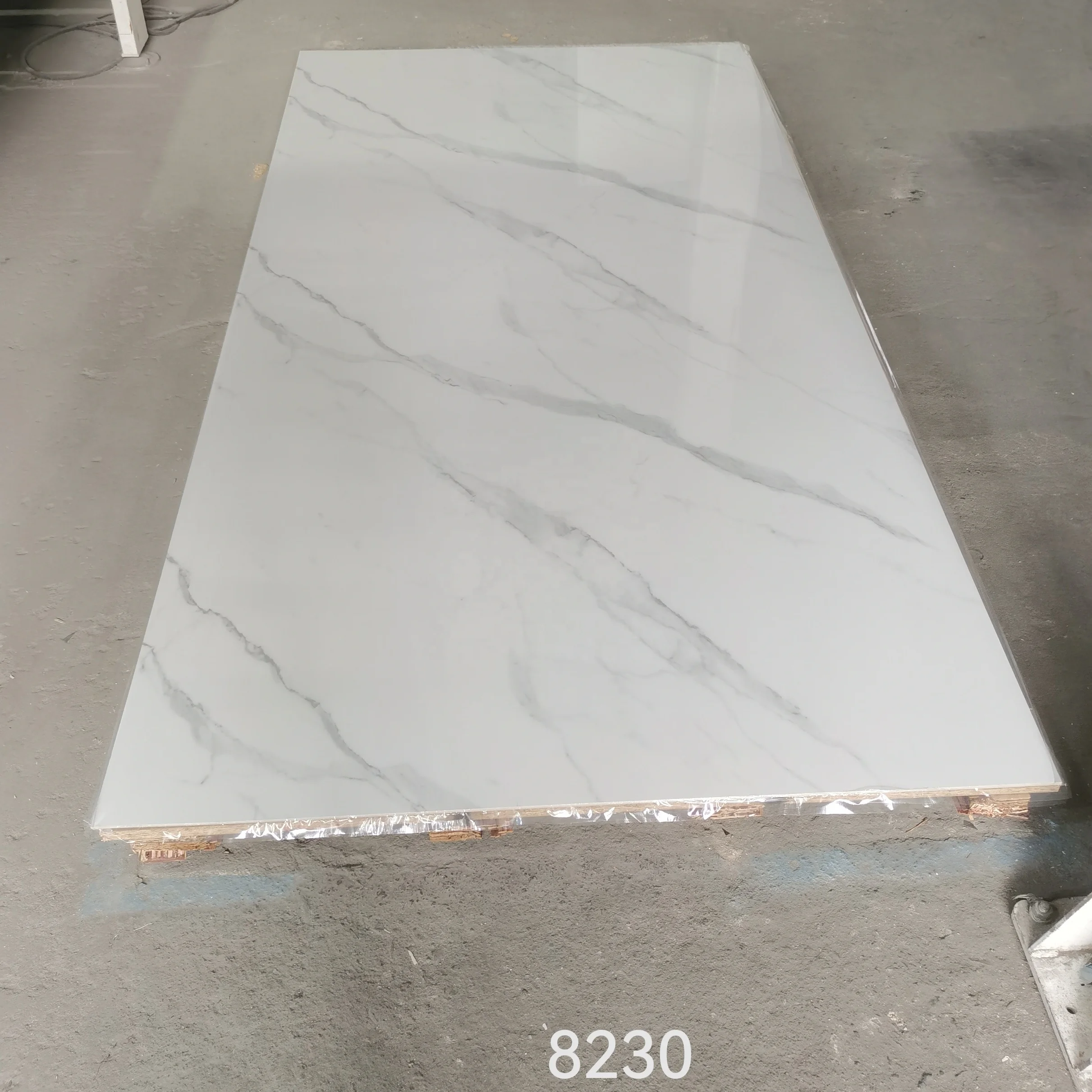 Eco-Friendly PVC Artificial Marble Sheet for Kitchen Backsplashes Heat and Stain Resistant with Custom Cutting Service