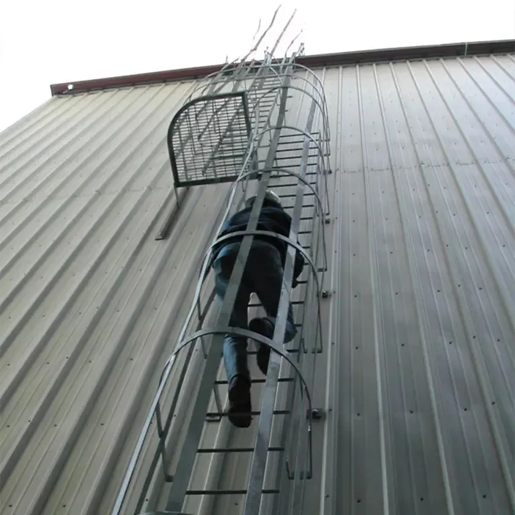 FRP Industrial Walking Ladder With Safety Cage Frp Ladder Frp Cage Ladder for Electric Power Plant