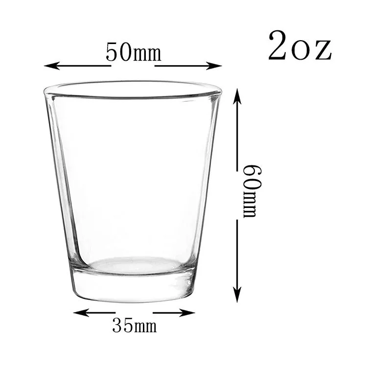 Hot Selling 50ml Party Shot Glass Mini Shot Glass Tumblers Whiskey Shot