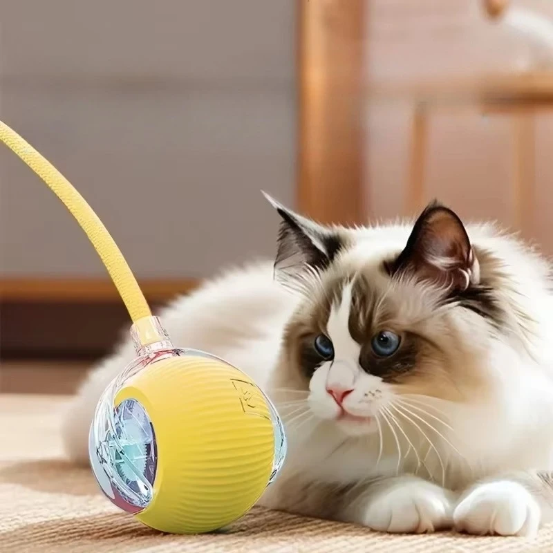 Jouet Interactif Pour Chat Avec Balle Flottante électrique - Ventilateur Intégré - Rechargeable USB - 11x7x5 Cm