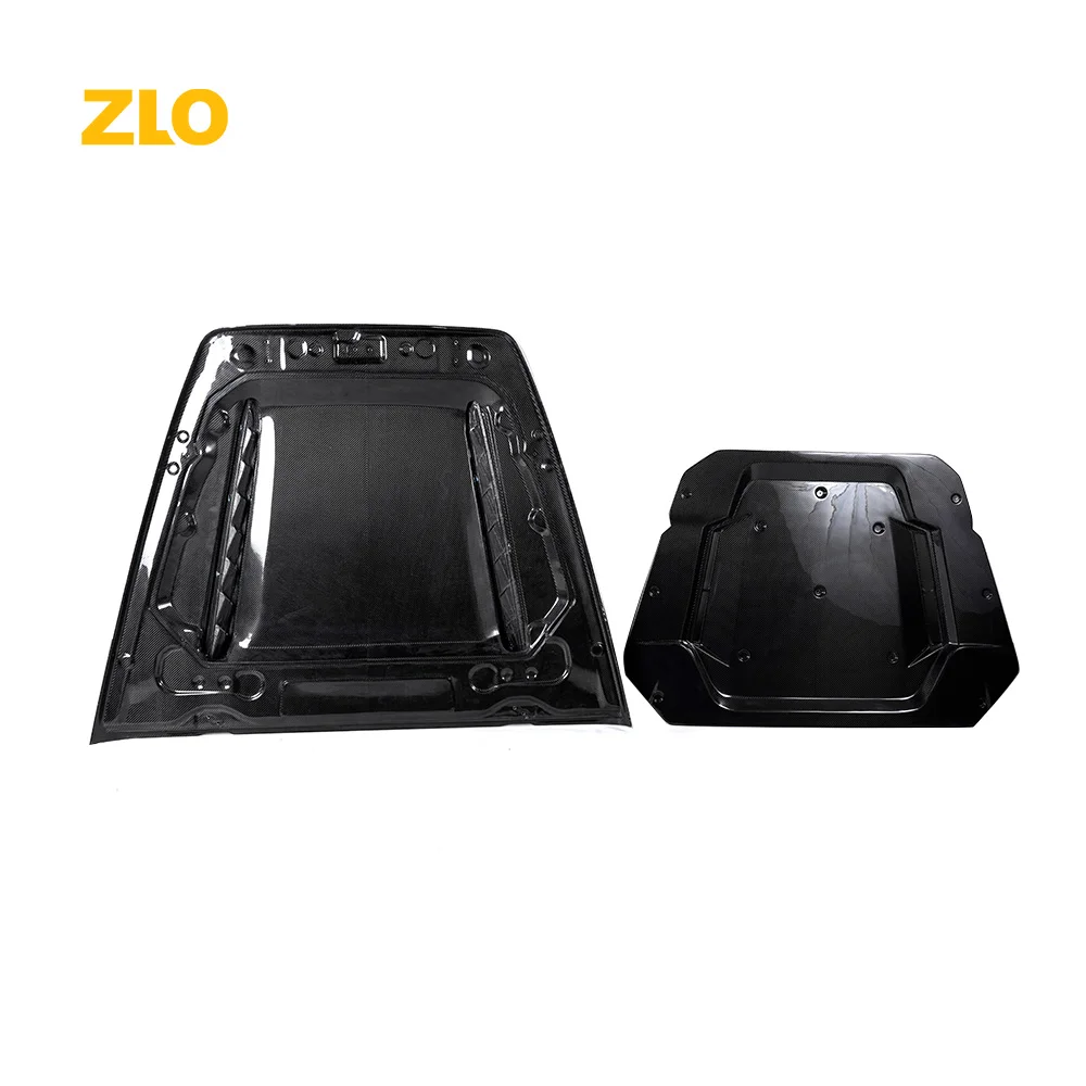 ZLO TPCAR  Style Carbon Fiber Engine Cover Dry Carbon Hood for Benz G W463/W464 G500 G63