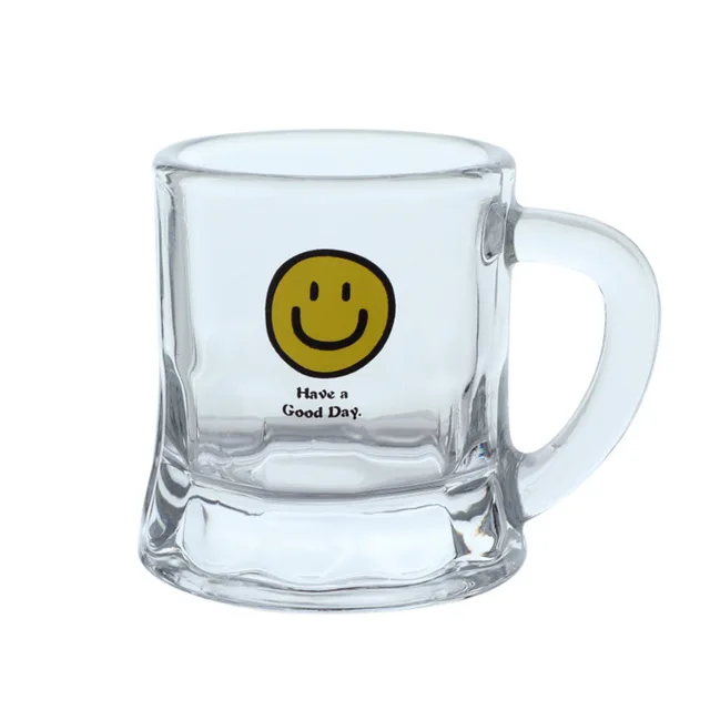 lelyi korean ins glass cup smiley