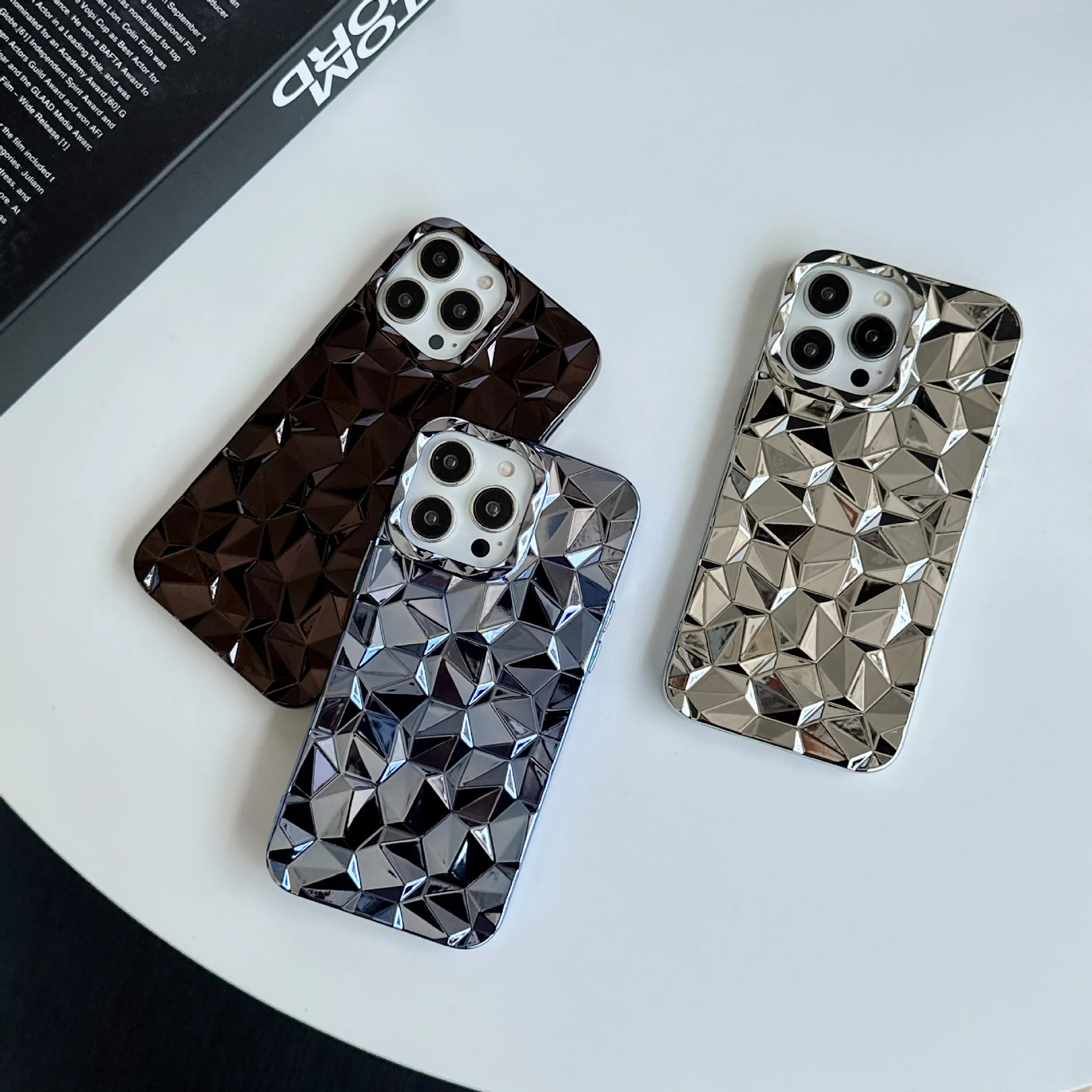 Diamond Pattern Soft TPU Phone Case for Vivo Y21 New Arrival Trendy Design for Girls Compatible with for iPhone 15 14 13