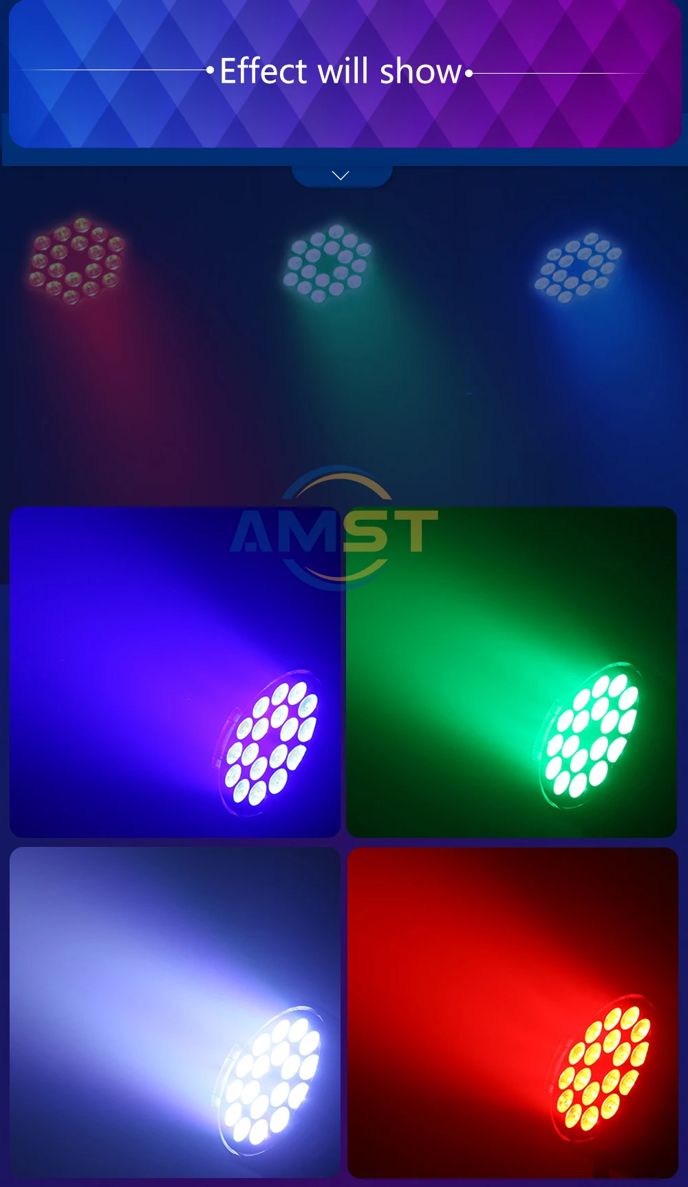 Led Colour Effect Pro Waterproof 18X10W Par Light RGBW 4in1 IP65 Aluminum Body Powercon ...