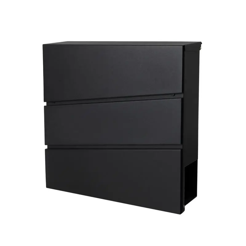 wholesale wall mounted stainless steel lockable mailbox outdoor big metal mail box apartment door letter post box