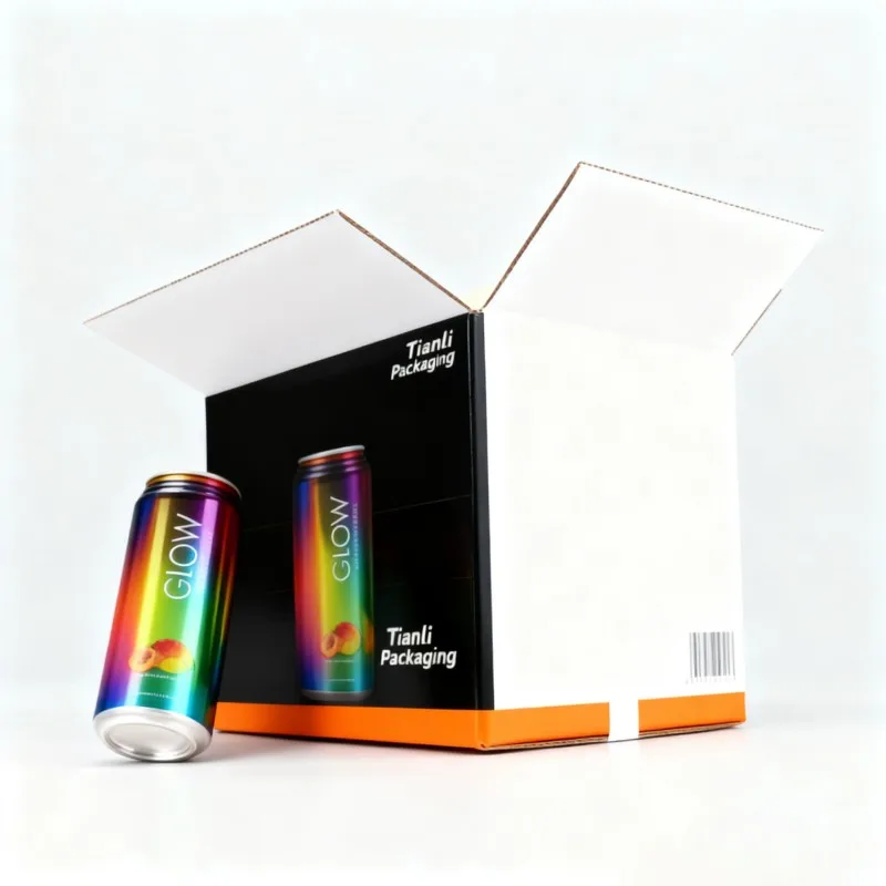 product customized design juice beverage packaging box soda beer corrugated paper box beverage can mailer box-2