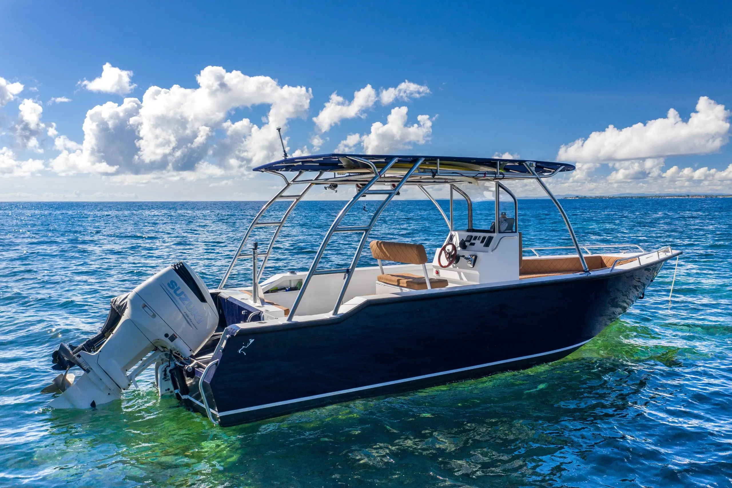ECOCAMPOR 21FT高級アルミコンソールヨット6mスポーツ釣り用ボート船外 