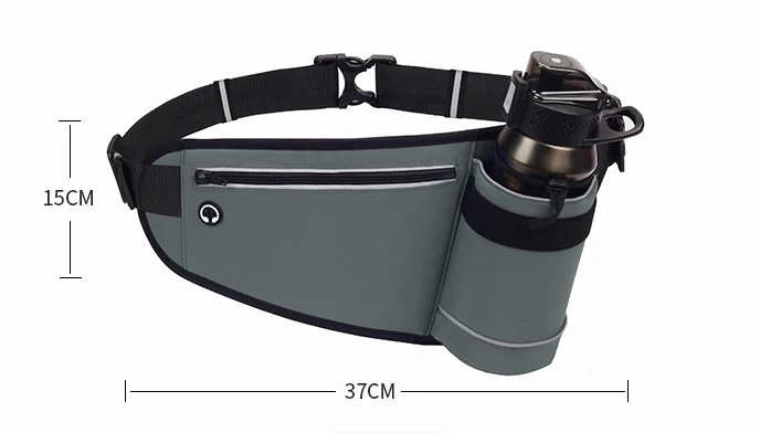 Triangle Sport Money Bottle Fanny Pack Running Belt Waist Bag for Running and Cycling