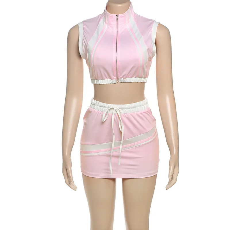 2025 Summer Female Outfits Sleeveless Jacket Top Matching Shorts