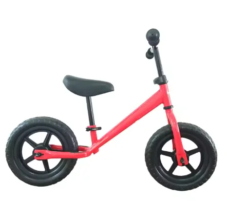 product kids 12 inch single speed steel frame balance bike with rear pedal brake steel fork  stainless chain for enhanced durability-3