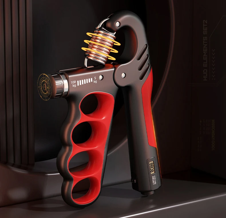 100 кг Регулируемый пружинный ручной захват с цифровым счетчиком усилитель для силовых упражнений