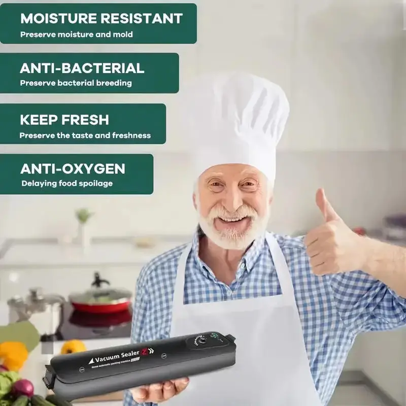 Automatic Air Sealing System Automatic Suction Vacuum Food Sealers Multifunction Mini Food Vacuum Sealer Machine for Kitchen