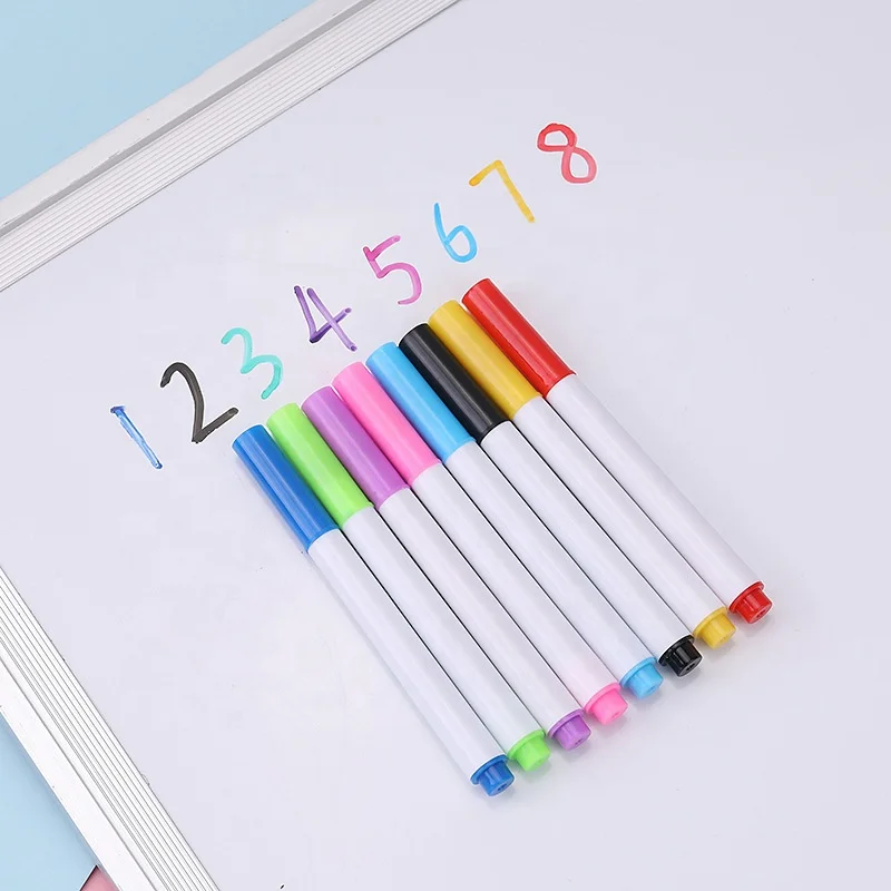 Premium 8 colors Dry Erase 6mm Liquid Chalk Marker with Dual reversible tip for LED Writing Board Glass and Window