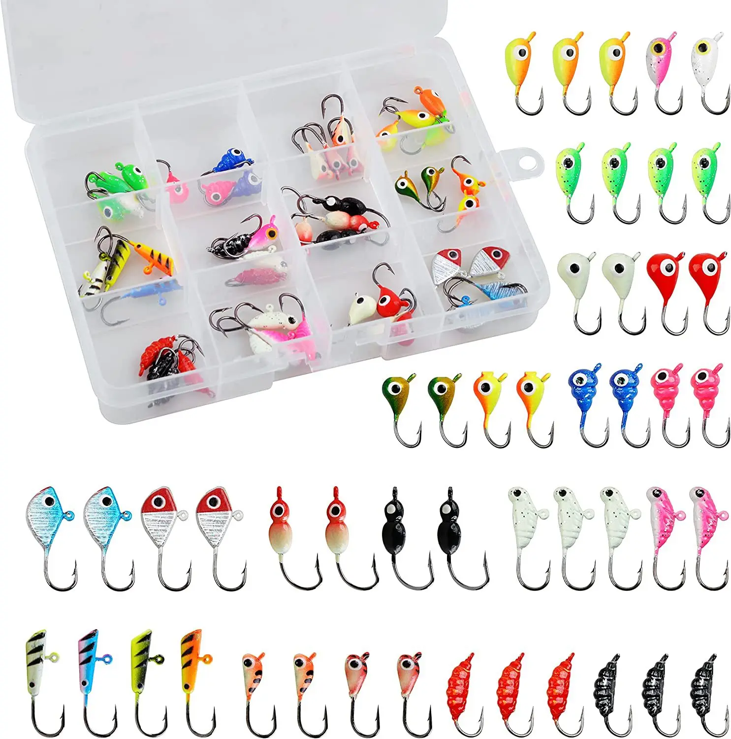Top Right Fh9015 Ice Fishing Kit Ice Fishing Jig Mini Lead Jig Head
