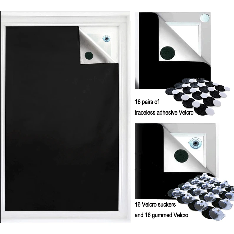 Portable Blackout Grid Curtains Cut To Size To Fit Any Window Black Out