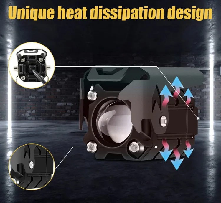 Newwind двойной цвет мини размер мотоцикл светодиодные вспомогательные Противотуманные фары высокой мощности 30 Вт, 12V 24V янтарь вспышки для внедорожных квадроциклов автомобиля