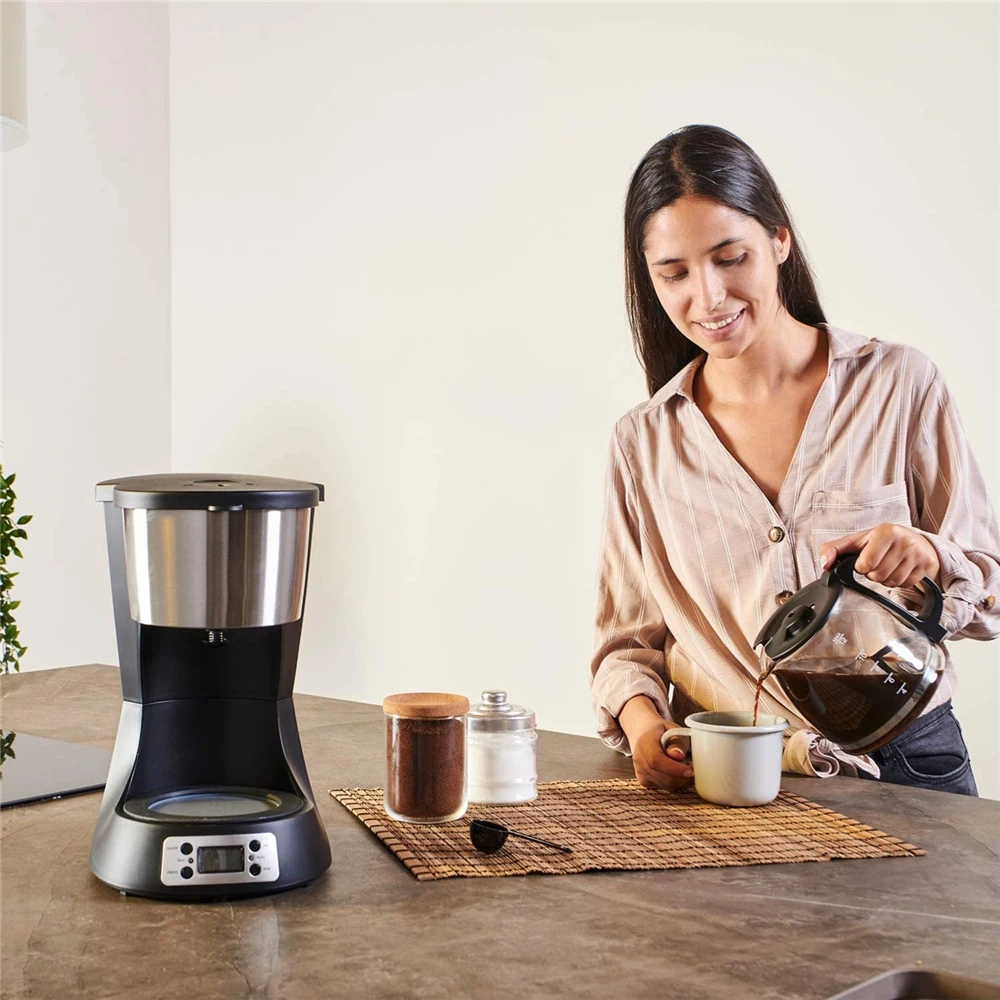 1.5l 10 Cup Programmable Stainless Steel Lcd Display Auto Cafetera