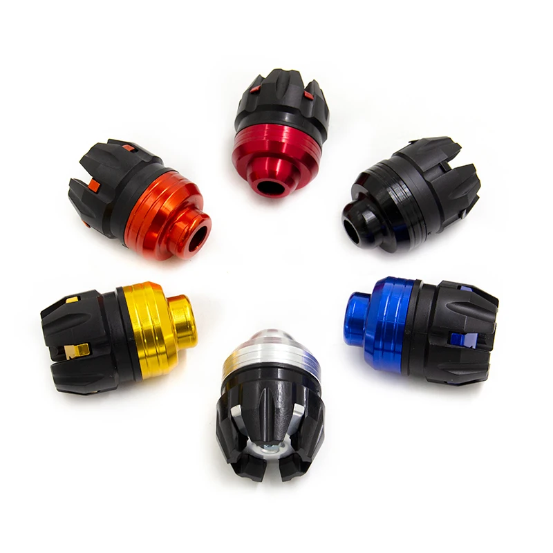 Motorcycle Motorcycle Orange Rear Wheel Fork Axle Sliders Cap Crash Protector Ki