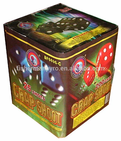 High quality CRAP SHOOT 200 gram 25 Shots Consumer Cake Fireworks for factory price