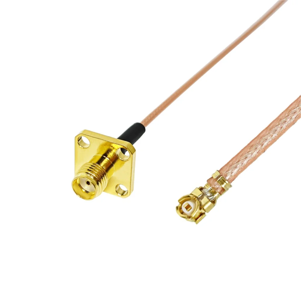 15CM Low Loss  RF Coaxial Cable U.FL to SMA Female 4 Hole Flange Mounting Panel Connector for RG178 Pigtail Extension Cable