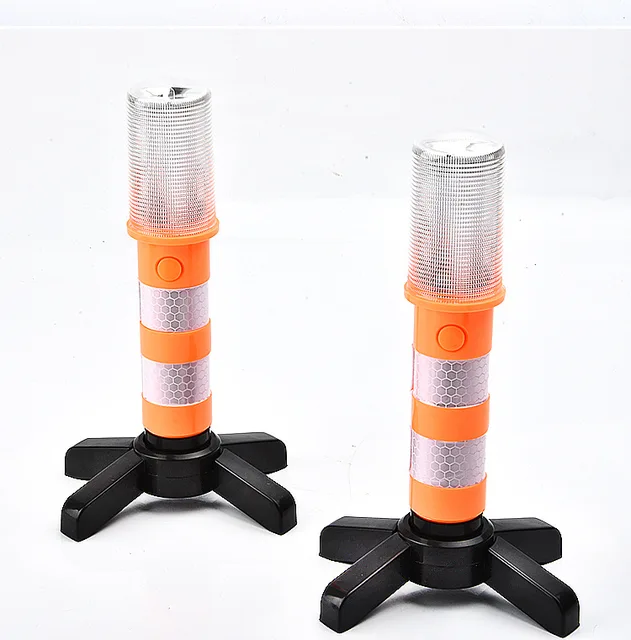 LED Multi-Functional Emergency Command Stick Traffic Warning Light with White ABS Reflector Safety Flashing Warning