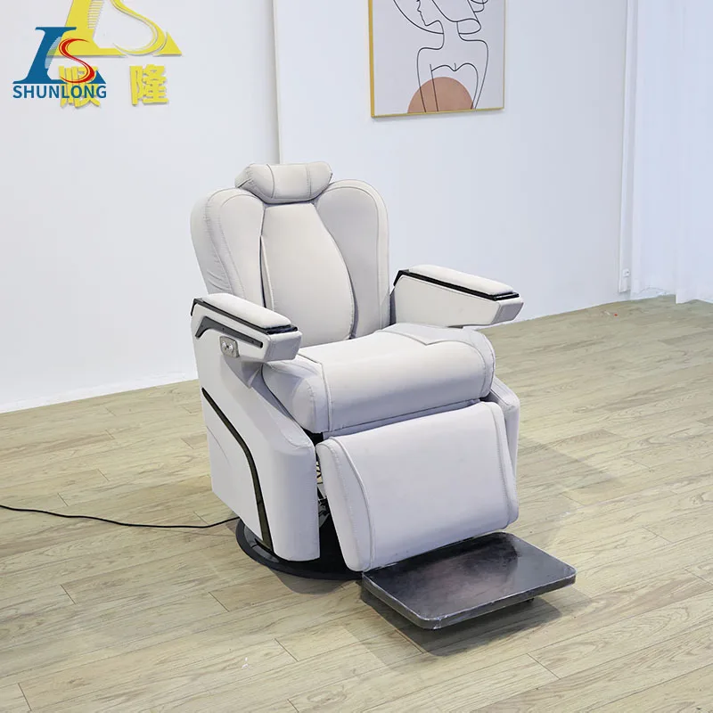 Удобный современный Электрический Диван для салона красоты волос серого цвета кожаные массажные кресла эстетическое кресло