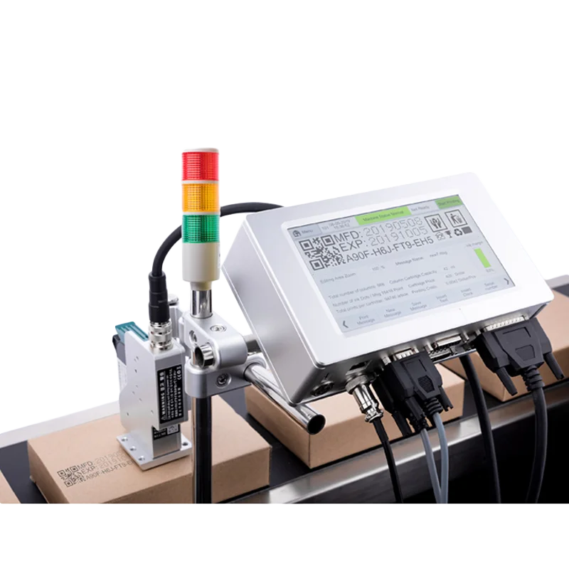 Faith Online Automatic Digital Thermal Inkjet Printer Double Sprinkler Multi-Language TIJ Coding Machine for Tube Bill Printing