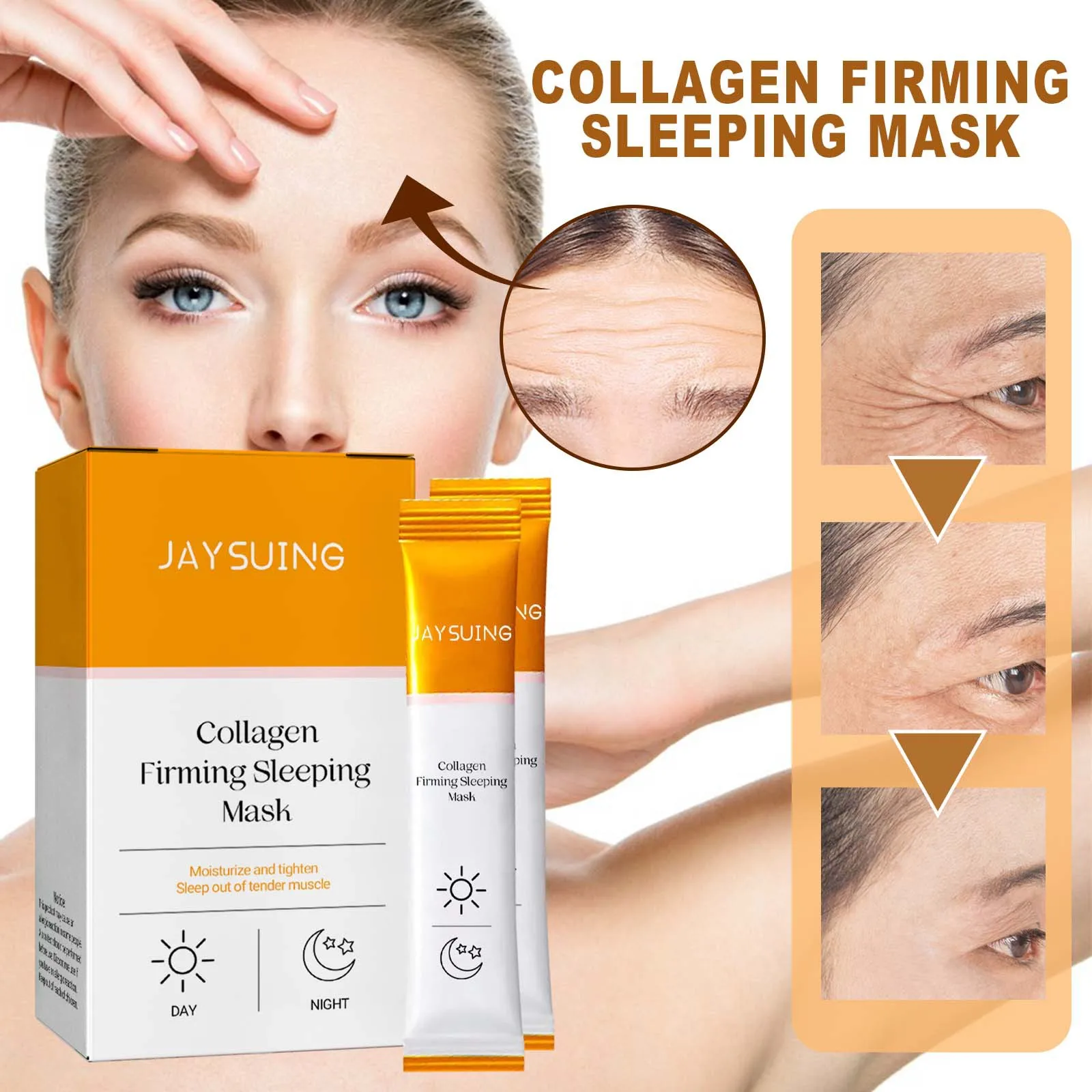 Jaysuing Collagen Moisturizing Mask Firm Facial Nasolabial Folds Anti ...