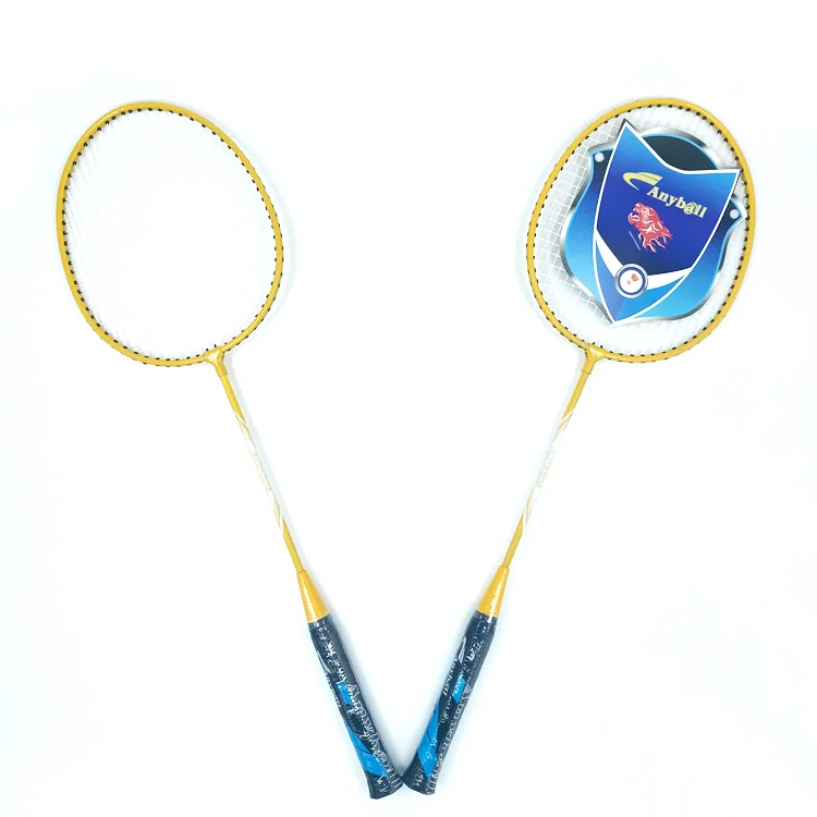 Woven Cover Steel Badminton Racket Brand Anyball 206 Racket Low Price for Sports  Offensive Type (Heavy Tip & Hard Rod) factory