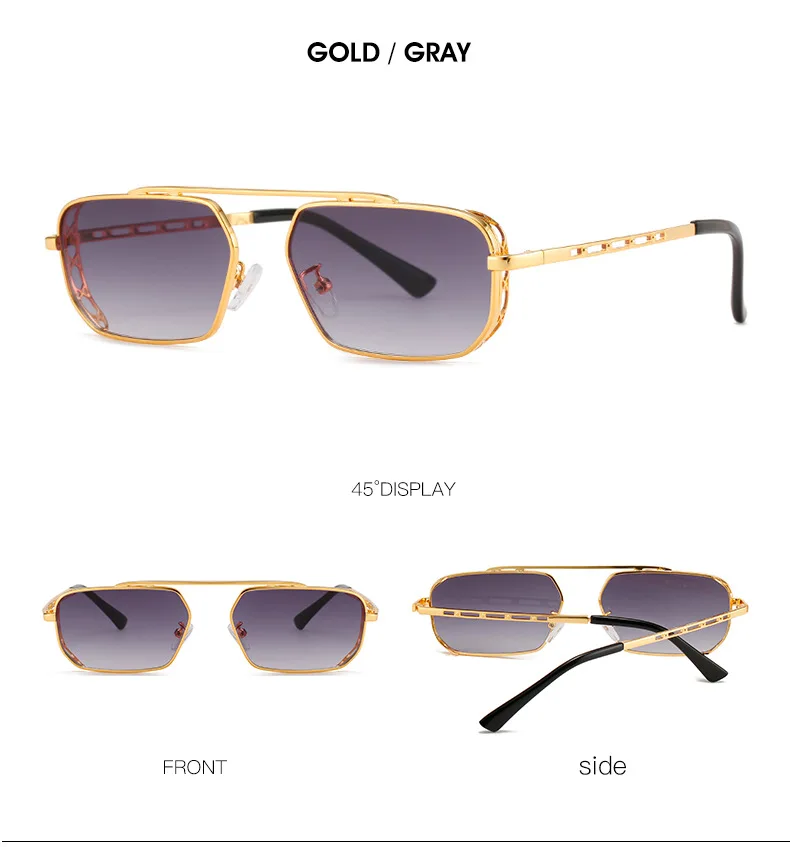 Wholesale 2022 New Trend Retro Small Gold Frame Square Shades Sun Glasses  Transparent Ocean Color Lens Ladies Decorative Sunglasses From m.
