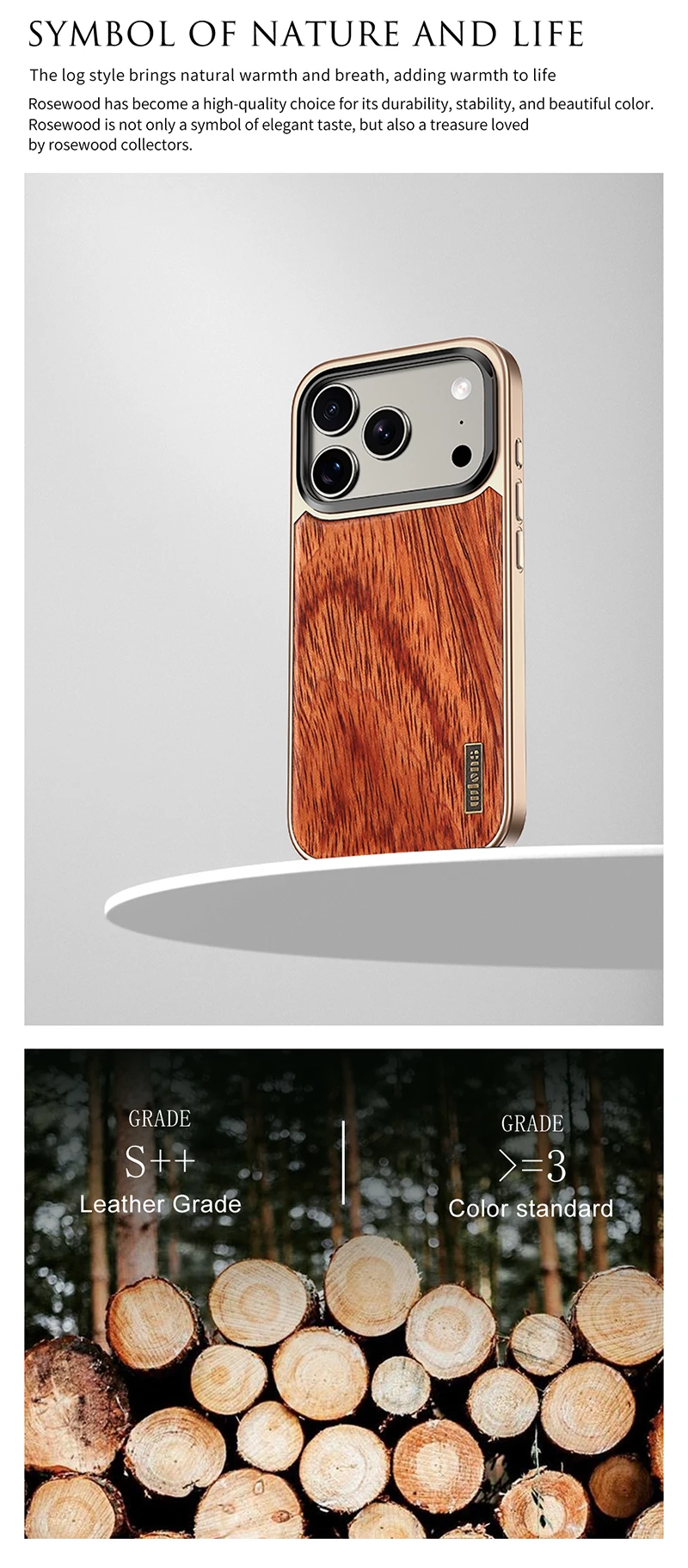 product nature malnut wood grain magnetic phone csse for iphone 17 air pro max with camera lens bracket holder environment friendly-4