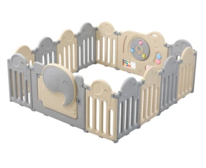 Elephant Indoor Playpen Plastic Play Fence Baby Folding Playpen Unisex Animal Colorful Plastic House for Children 100% New HDPE