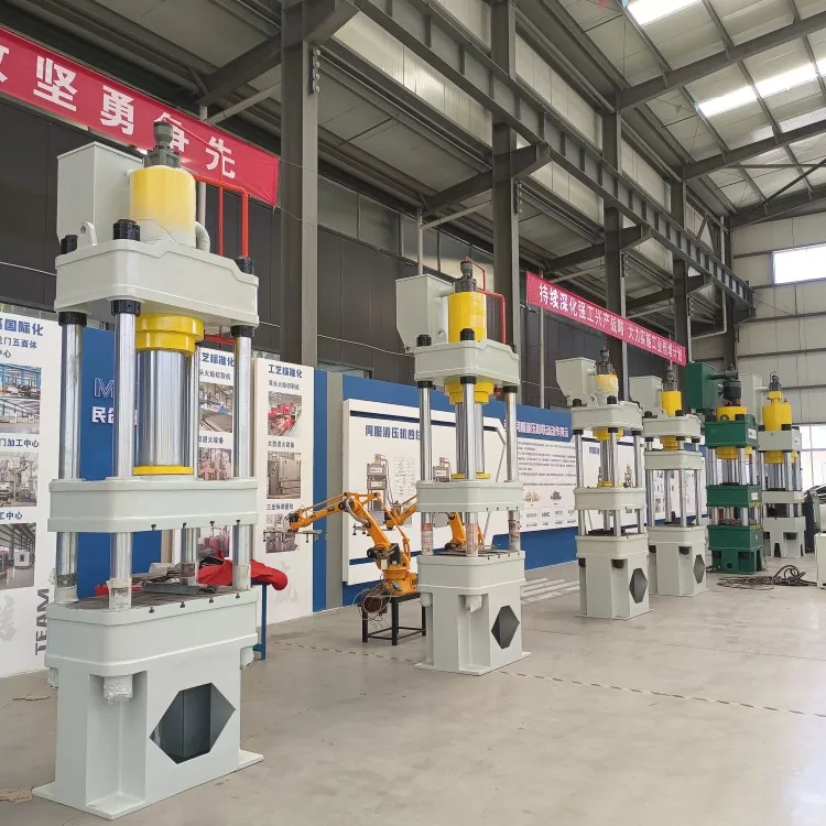 250T Fast Four Column Hydraulic Press Key Embossing Punching Tea Cake Pressing Block Forming Hydraulic Press