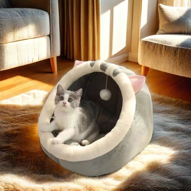 Xianchanpets Small Cat Nest Comfortable Cotton Pad Pet Bed with Animal Pattern Portable Foldable Bed Accessory Custom Packed