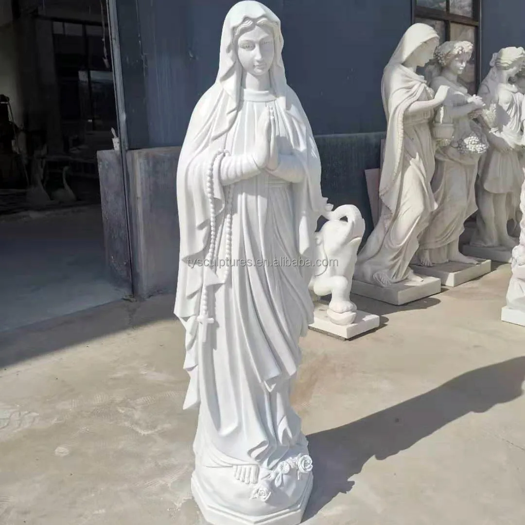 Hand carved religious white marble Virgin Mary statue| Alibaba.com