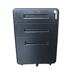 Office furniture multi function metal 3 drawer  mobile file cabinet