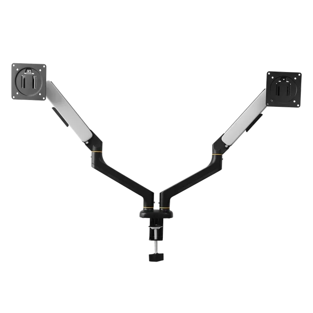 Dual Gas Spring Monitor Arm Desk Mount Adjustable Dual LCD Arm Mount Dual Arm Monitor Bracket Monitor Stand