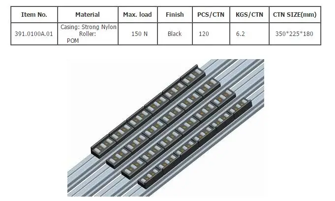 POM roller track installation on production line