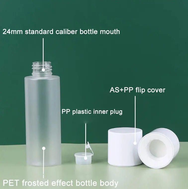 Factory Wholesale 100ml 150ml 200ml Biodegradable Round Pet Toner Empty Bottles