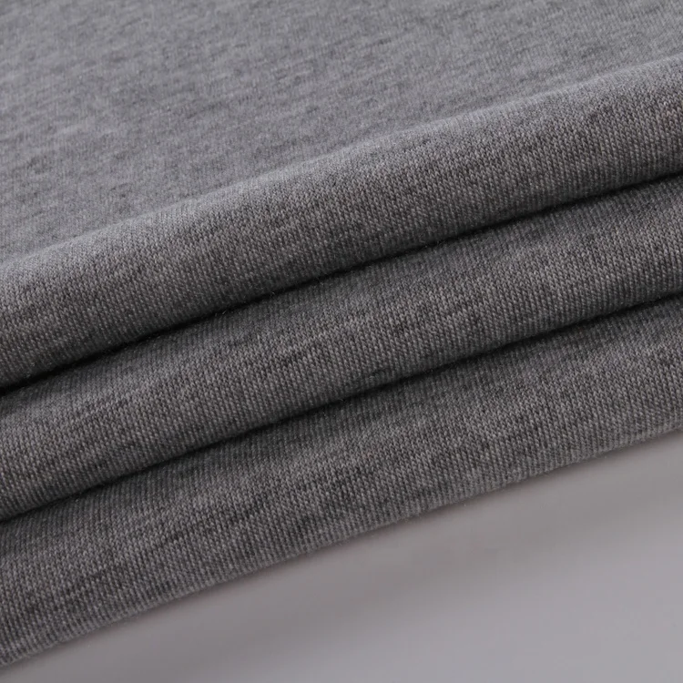 Серый вискоза, трикотажная Смешанная флисовая Турецкая махровая ткань для толстовки